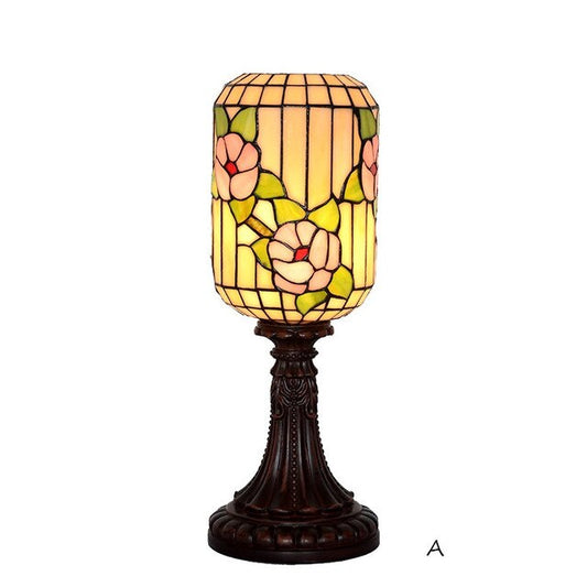 Tiffany Style Chinese Antique 6 Inches Table Lamp Stained Glass AT022322