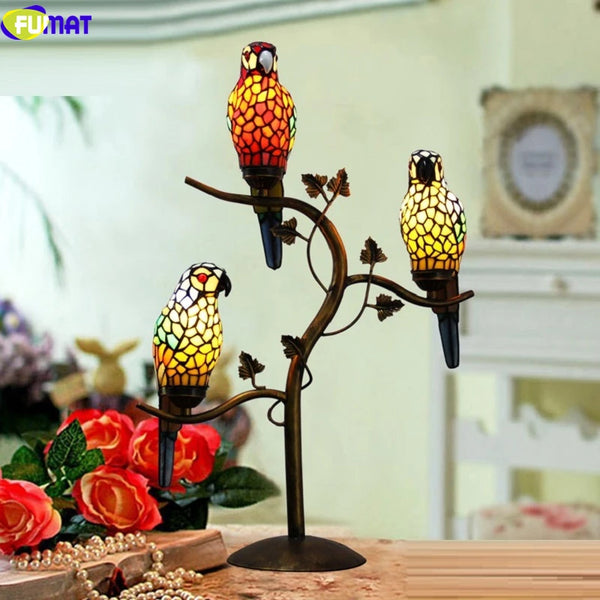 Parrot tiffany lamp cheap