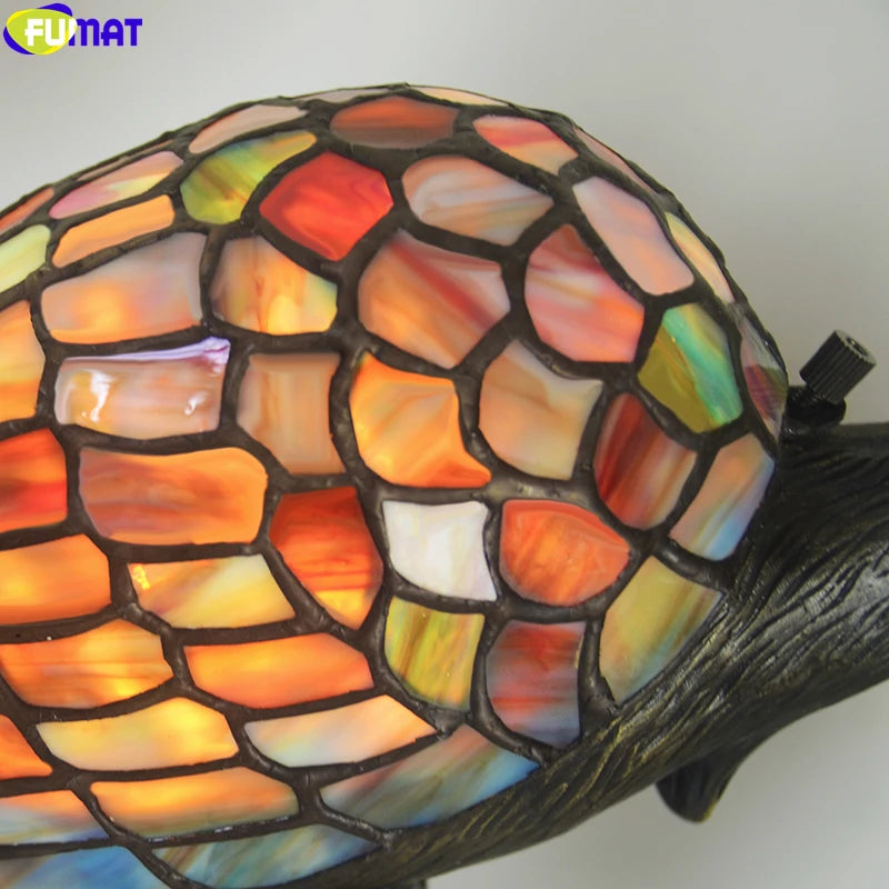 Tiffany Style Cranes 10 Inches Table Lamp Stained Glass CT022316