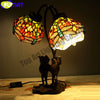 Tiffany Style Swan Frog 18-23 Inches Table Lamp Stained Glass ST021723
