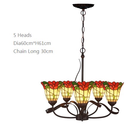 FUMAT Rose Green Leaf Pendant Lamp 7-24 Inches RP010346
