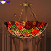 Tiffany Style Rose 24 Inches Ceiling Lamp Stained Glass RC021308