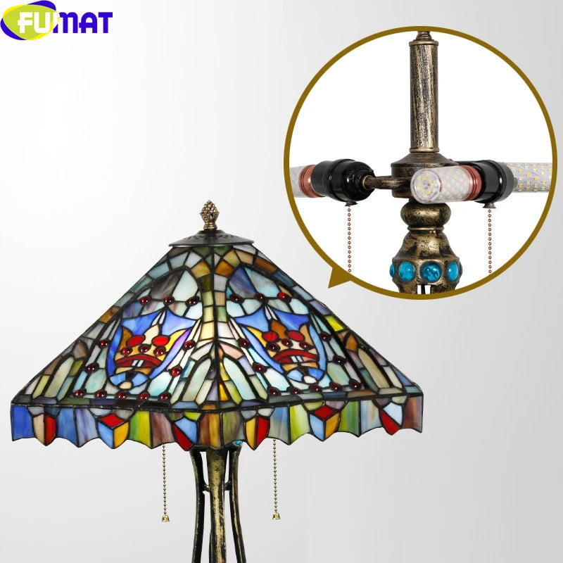 Tiffany Style Flower 16 Inches Table Lamp Stained Glass FT021507