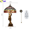 Tiffany Style Peacock 19 Inches Table Lamp Stained Glass PT021713