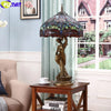 Tiffany Style Peacock 19 Inches Table Lamp Stained Glass PT021713