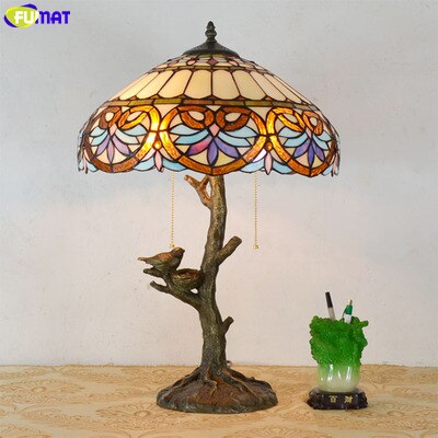 Tiffany Style Flower 12-16 Inches Table Lamp Stained Glass FT021726