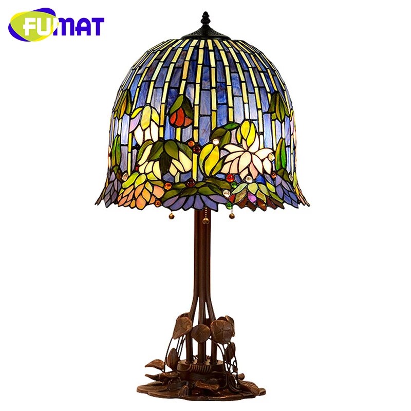 Tiffany Style Flower 16 Inches Table Lamp Stained Glass RT0222510