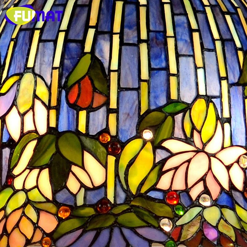 Tiffany Style Flower 16 Inches Table Lamp Stained Glass RT0222510