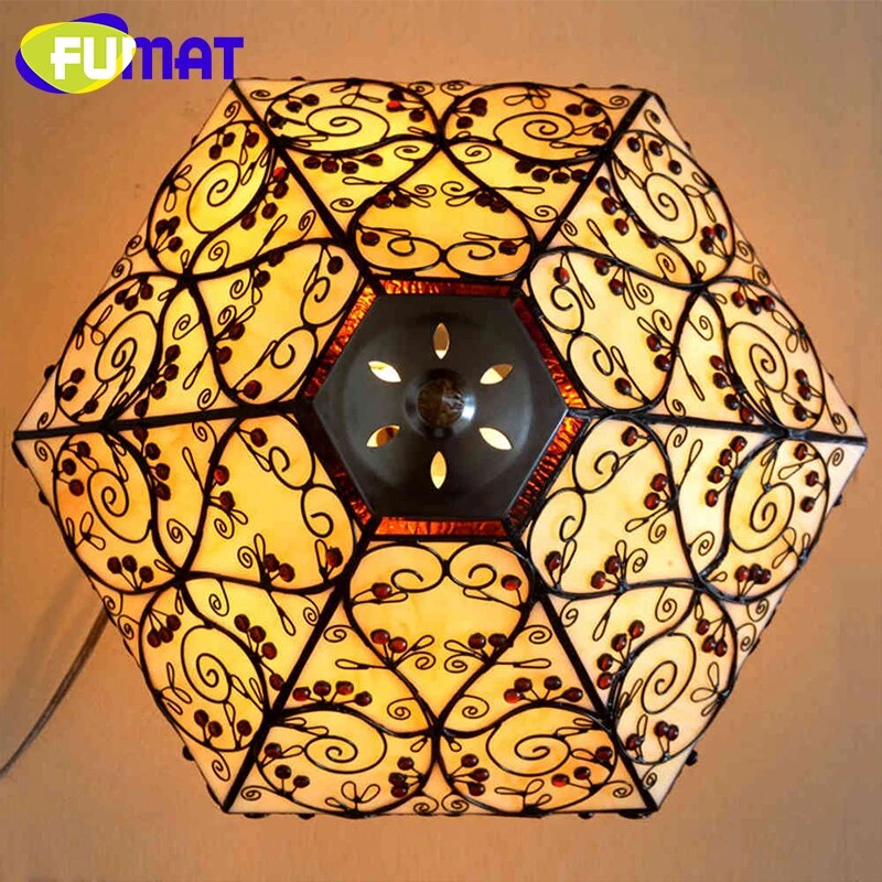 Tiffany Style British 14-16 Inches Table Lamp Stained Glass BT022508