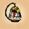 FUMAT Tiffany Style Rose 6 Inches Table Lamp Stained Glass RT020916