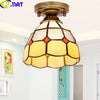 FUMAT Tiffany Style Mediterranean Sea 8 Inches Ceiling Lamp Stained Glass MC020815