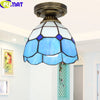 FUMAT Tiffany Style Mediterranean Sea 8 Inches Ceiling Lamp Stained Glass MC020815