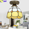 FUMAT Tiffany Style Mediterranean Sea 8 Inches Ceiling Lamp Stained Glass MC020815