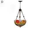 FUMAT Tiffany Style Rose 16 Inches Ceiling Lamp Stained Glass RC020912