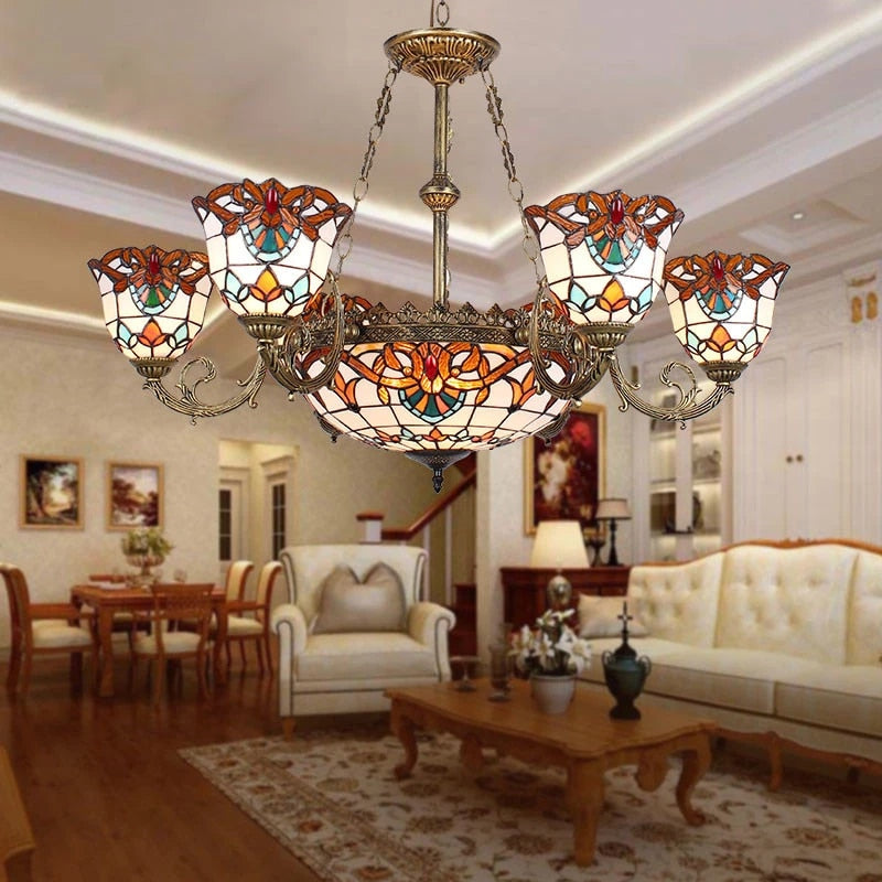 FUMAT Tiffany Style Baroque 34 Inches Pendant Light BP020802