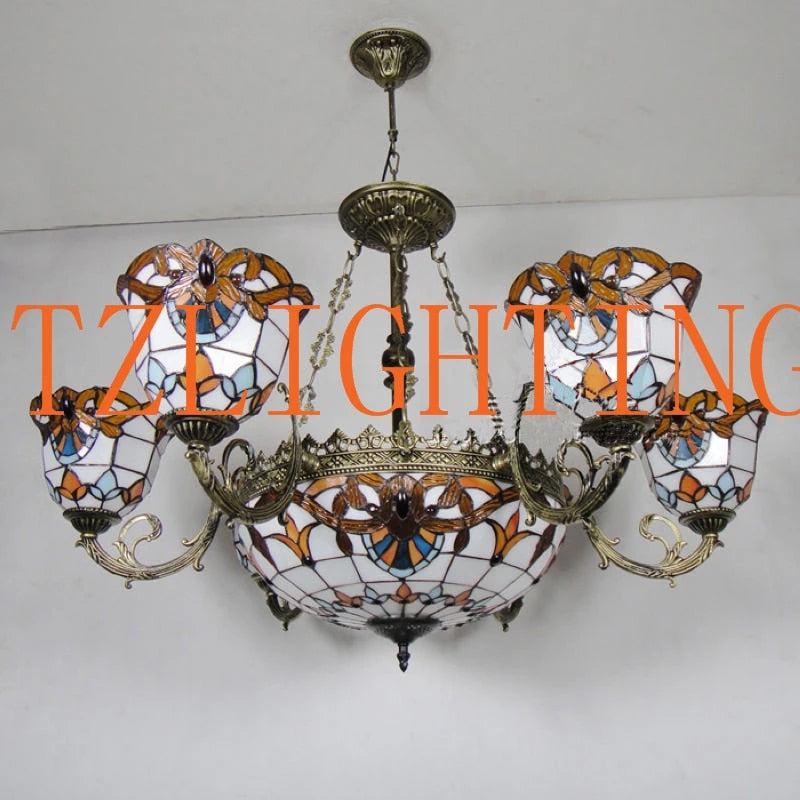 FUMAT Tiffany Style Baroque 34 Inches Pendant Light BP020802