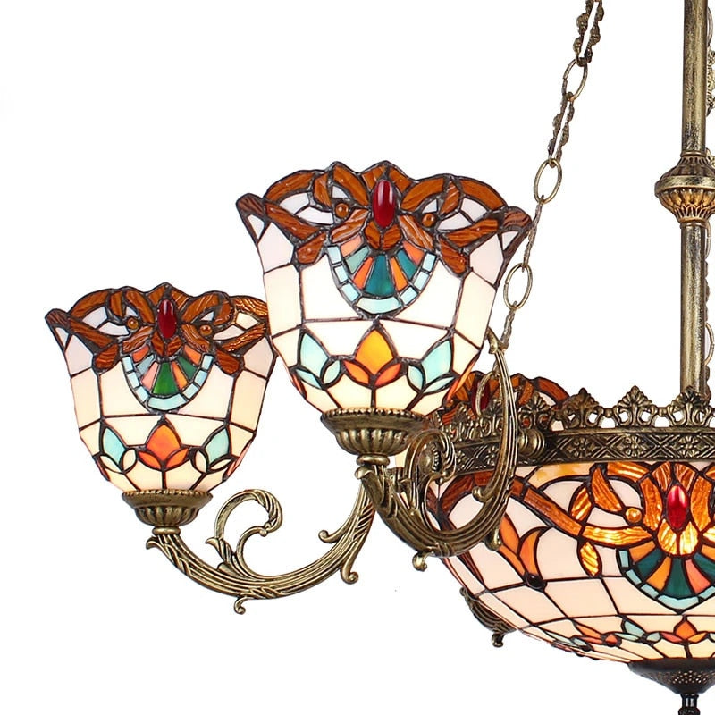 FUMAT Tiffany Style Baroque 34 Inches Pendant Light BP020802