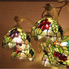FUMAT Tiffany Style Grape 38 Inches Ceiling Lamp Stained Glass GC020908