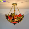 FUMAT Tiffany Style Sunflower 16-20 Inches Ceiling Lamp Stained Glass SC020907